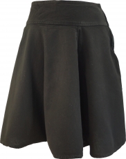 Mini skirt, circle skirt, ethnic skirt - black