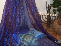 Oriental canopy1001 night, bed canopy, mosquito net - blue