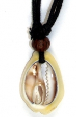 Ethno necklace, surfer necklace with caori snail, Boho necklace -..