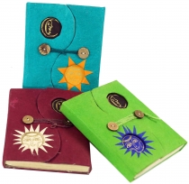 Notebook made of Lokta paper in 3 colours