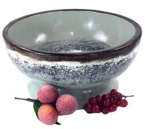 Fruit bowl, decorative bowl, coconut wood bowl - Design 2
