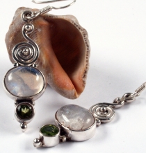 Indian silver earrings, ethno earrings, boho earrings - model 12 ..