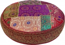 Oriental round patchwork cushion 40 cm, seat cushion, bottom cush..