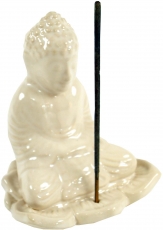 Incense holder Buddha ceramic white - model 19