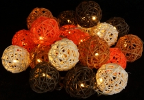 Rattan Ball LED Ball Lampion Lamp Light Chain - Summer Color