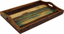 Rustic tray made of recycled wood
