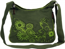 Shoulder bag, hippie bag, goa bag - green