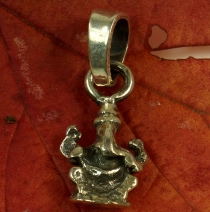 Silver pendant Ganesha talisman