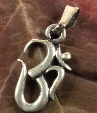 Ethno silver pendant, talisman silver pendant Om - model 3