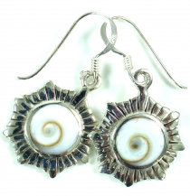 Silver earrings with `Shiva