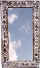 Handmade mirror - antique white flora 120*70 cm