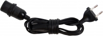 Plug line, supply line, lamps cable 2 m, with switch and socket -..