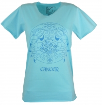 Zodiac sign T-shirt `Cancer` - turquoise