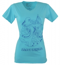 star sign T-Shirt `Sagittarius` - turquoise