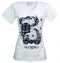 star sign T-Shirt `Scorpion` - white