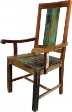 Chair with armrest in recycled wood in Vintgage Design - Model 14