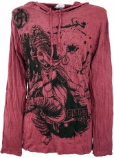 Sure long sleeve shirt, hoodie Dancing Ganesh - bordeaux