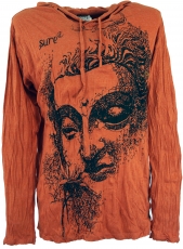 Sure long sleeve shirt, hoodie Dreaming Buddha - rust orange
