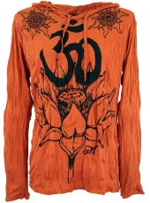 Sure long sleeve shirt, hoodie Lotus Om - rust orange