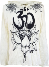 Sure long sleeve shirt, hoodie Lotus Om - white
