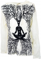 Sure long sleeve shirt, hoodie Meditation Chakra Buddha - white