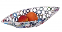 Upcycling fruit bowl, decorative bowl made of recycled paper