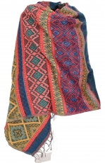 Soft pashmina scarf/stole, shoulder scarf, plaid - Inca pattern c..