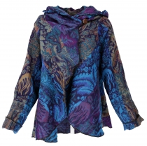 Cape, Wrap Jacket Boho chic - turquoise/purple