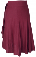 Lightweight wrap skirt, boho summer skirt - bordeaux red