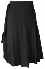 Lightweight wrap skirt, boho summer skirt - black