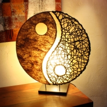 Table lamp/table lamp Ying Yang , handmade in Bali from natural m..