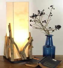 Table lamp/table lamp Lesotho,driftwood, cotton - model Lesotho I..