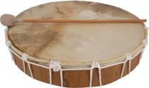 Flat wooden drum, hand drum - 40 cm deluxe