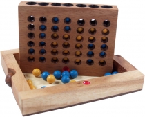 Board game, wooden parlour game - Four Wins Bingo