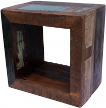 Vintage side table made of recycled wood