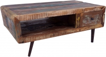 Vintage coffee table, coffee table made of recycled wood - model ..