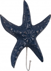 Wall hooks - starfish antique blue 2