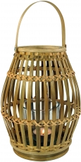 Wind light, candle holder, tea light lamp made of bamboo