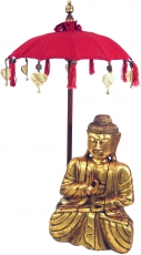 Zeremonienschirm, asiatischer Dekoschirm - mittel / rot