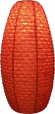Oval Lokta paper lampshade, hanging lamp Corona - orange