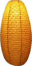 Oval Lokta paper lampshade, hanging lamp Corona - yellow