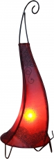 Henna lamp, leather table lamp/table lamp - Alban - red