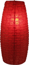 Small oval Lokta paper lampshade, hanging lamp Corona - red