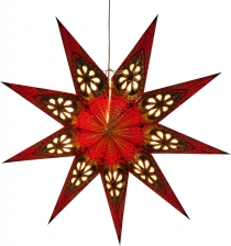 Foldable advent illuminated paper star, Christmas star 60 cm - Fe..
