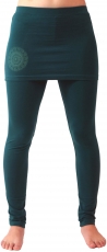 Yoga-Hose, Leggings mit Minirock Bio BW Yogi - emerald