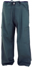 Yoga pants, Goa pants with embroidery - grey