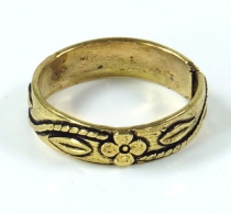 brass toe ring, goat jewellery - gold
