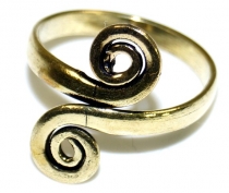 Brass toe ring, Goaschmuck gold - Model 1