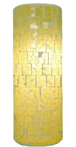 Ceiling lamp/ceiling light Miraflor, handmade in Bali, fiberglass with glass mosaic - 30x12x12 cm 